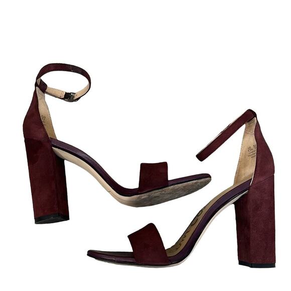 Sam Edelman - High Block Heel Sandal in Eggplant - Picture 5 of 6
